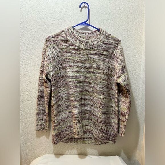 NWT Old Navy Sweater Womens X Small Pullover Mock Neck Multicolor Heavy Knit New - Picture 1 of 8